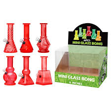6″ 5MM Glass Bong, Assorted Designs